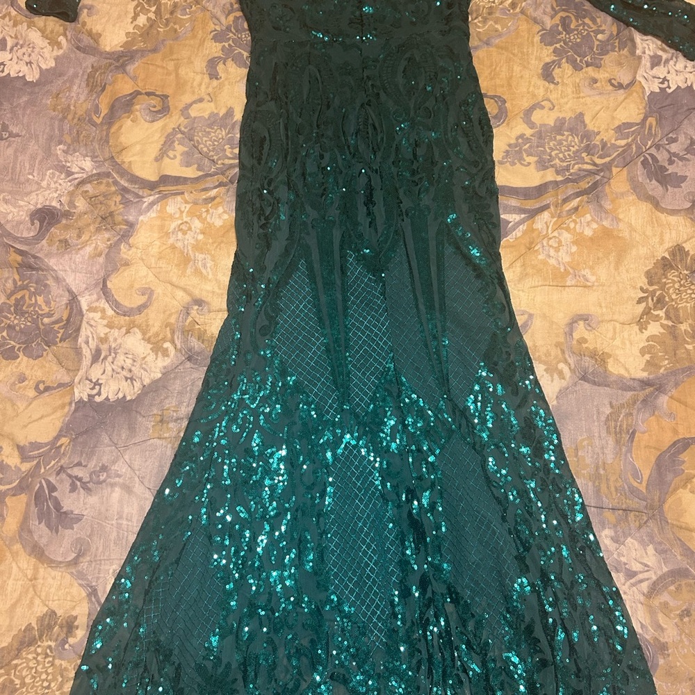 Green long mermaid style - Picture 2 of 8